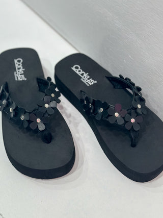 Corky's No Running Sandal - Black