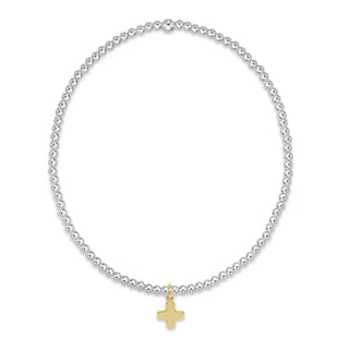 ENewton Signature Cross Small Gold Charm Bracelet