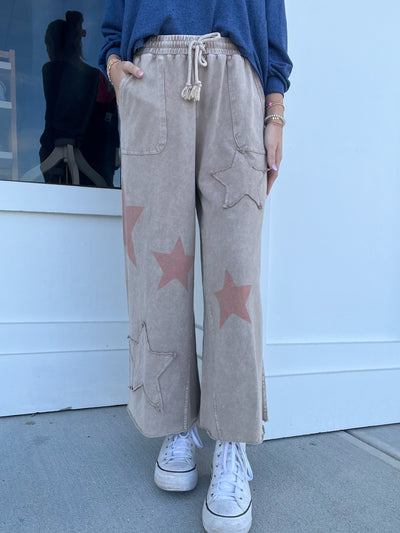 Starry Patch Terry Pants