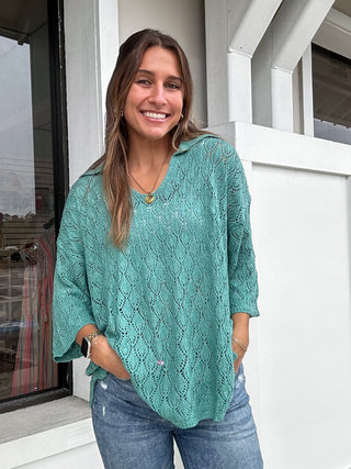 Leaf It Behind Sweater Top