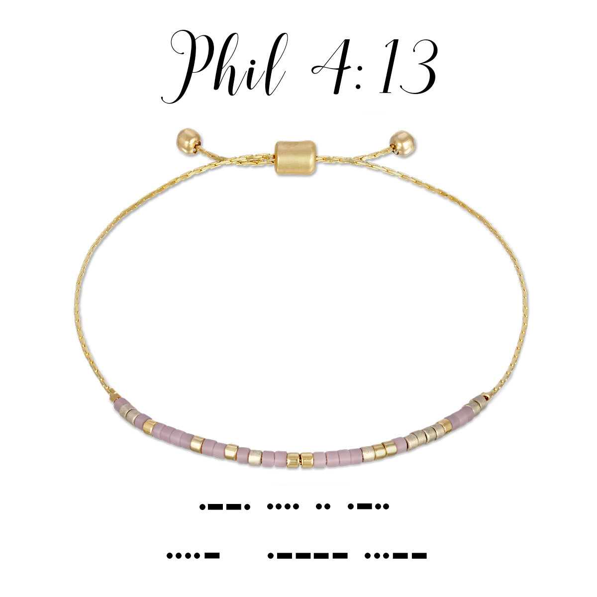 Dot & Dash Philippians 4:13 Bracelet