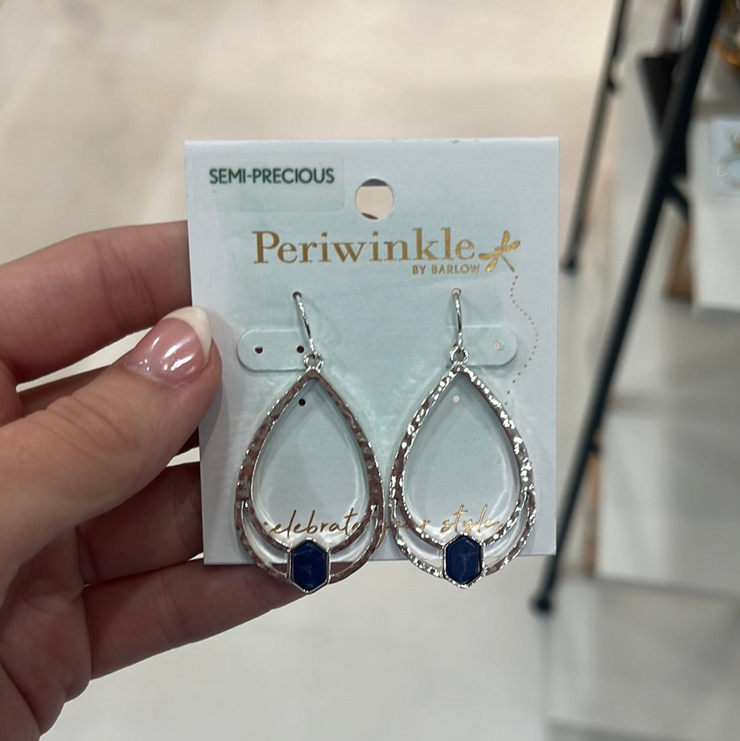 Semi-Precious Periwinkle Earrings