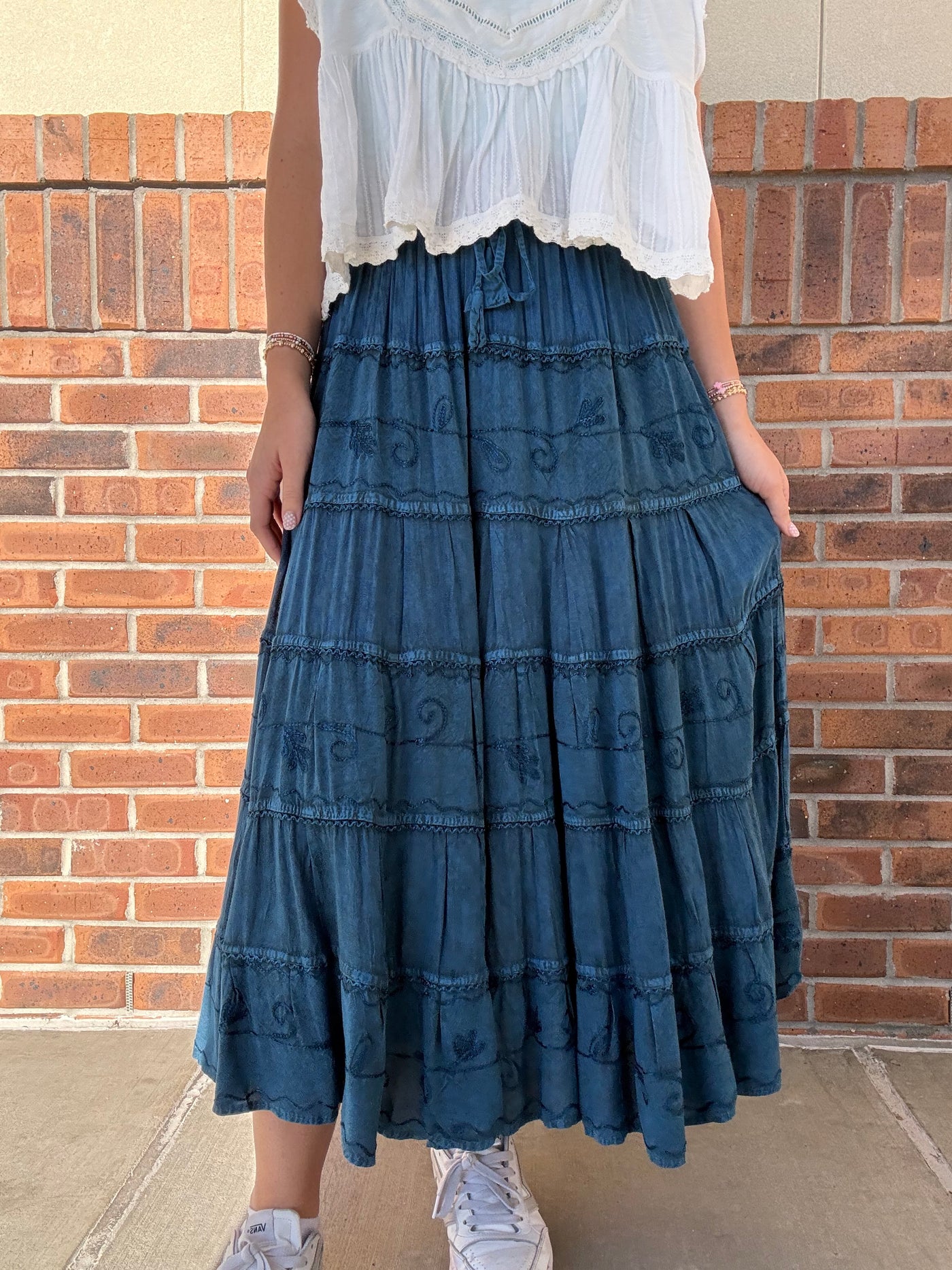 Tiered Floral Flow Skirt