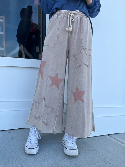 Starry Patch Terry Pants