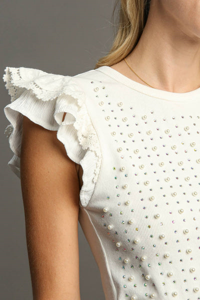Umgee Preppy Pearl Pop Top