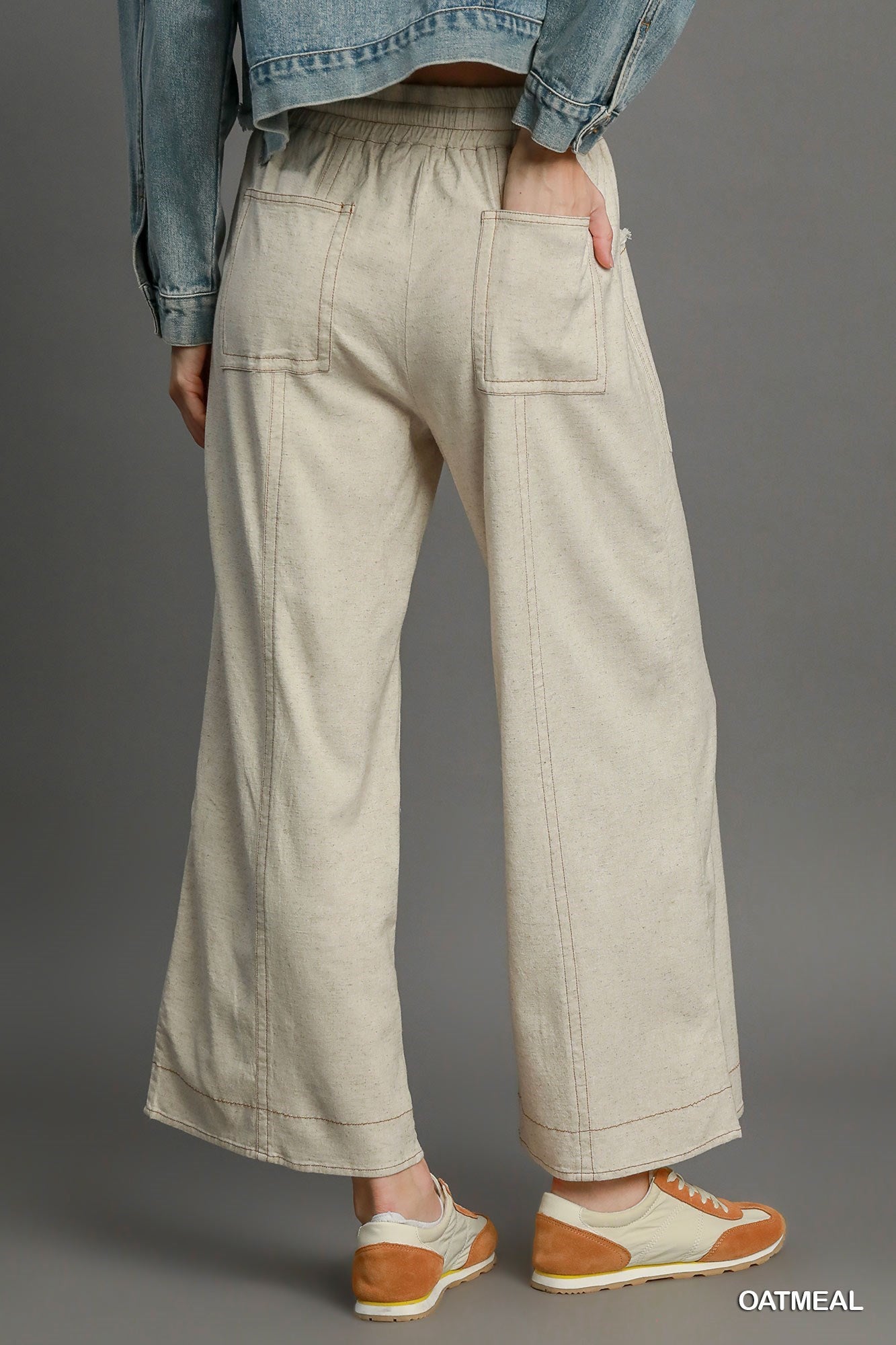 Umgee Just A Bow Linen Pants