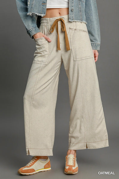 Umgee Just A Bow Linen Pants