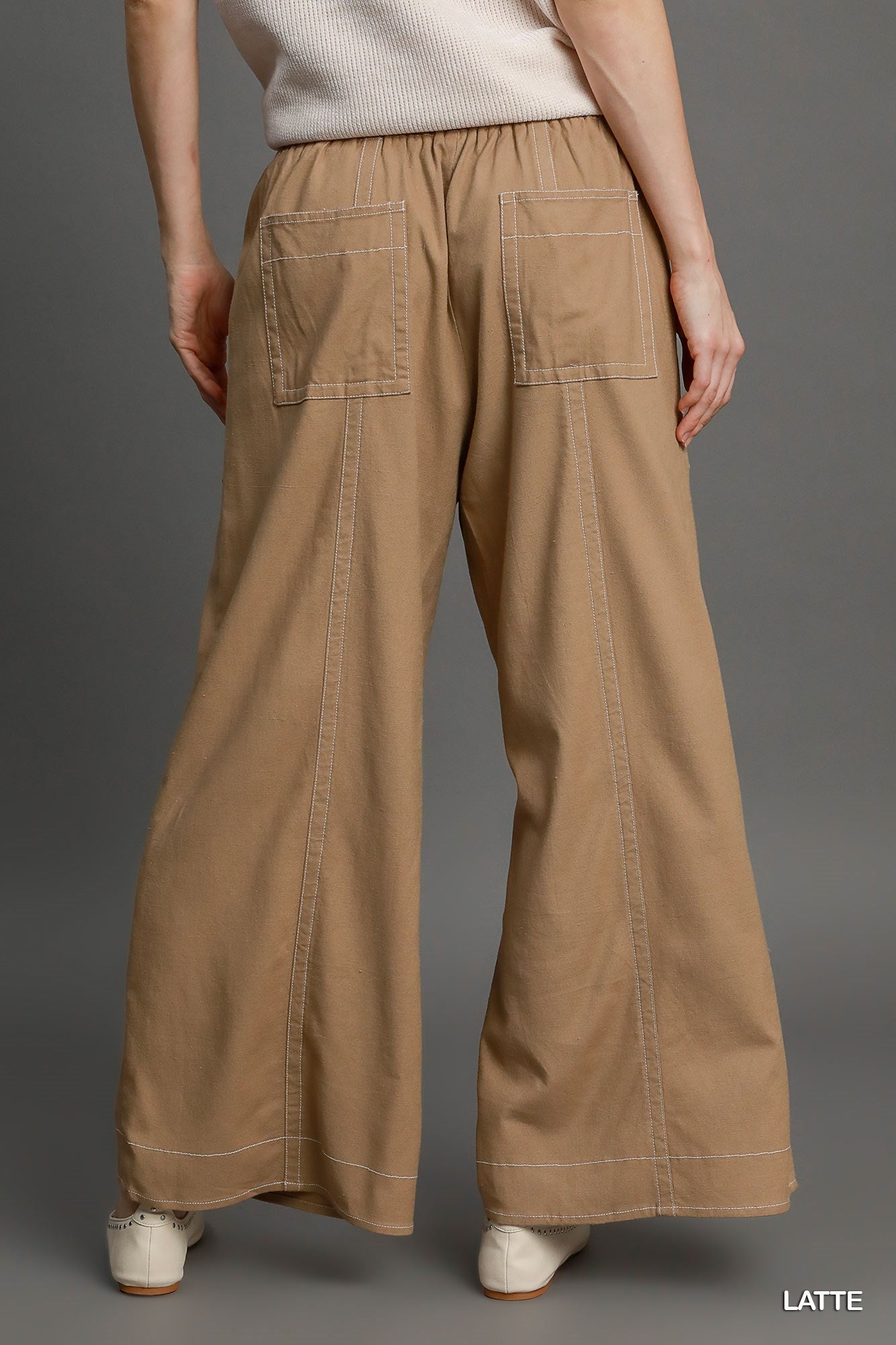 Umgee Just A Bow Linen Pants