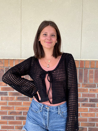 Hold On Tie Front Sweater