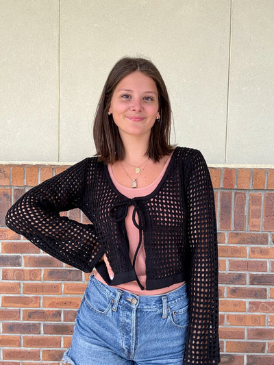 Hold On Tie Front Sweater