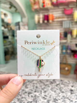 Periwinkle Multi Pickleball Necklace