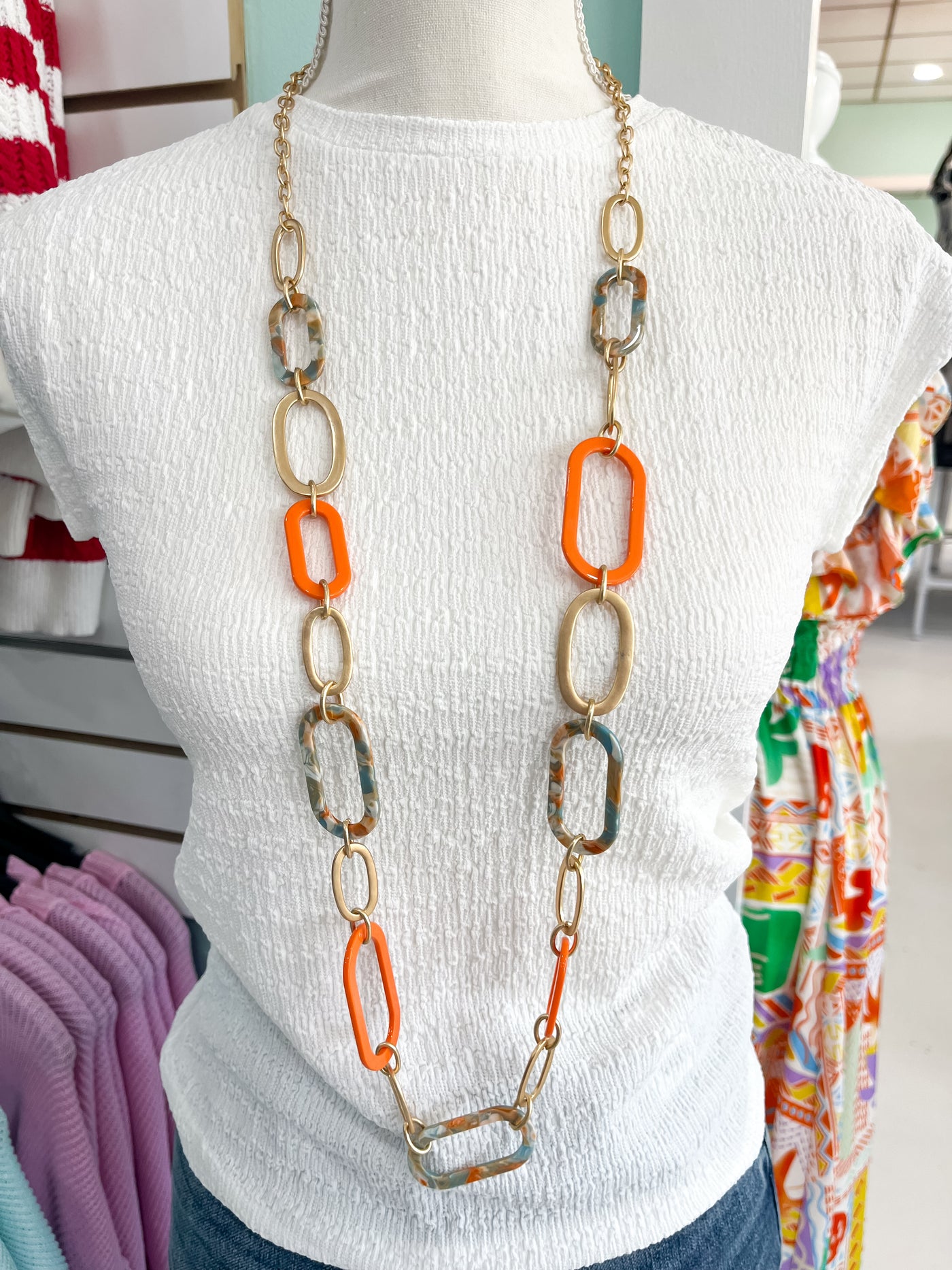 Sunset Orange Necklace