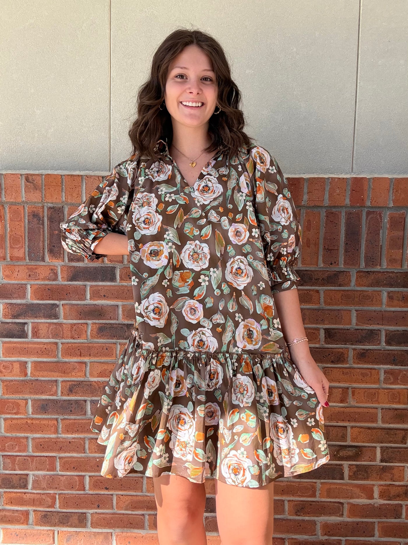 Umgee Floral Escape Dress