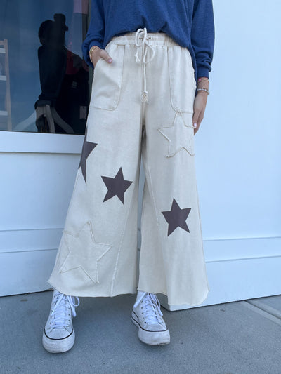 Starry Patch Terry Pants