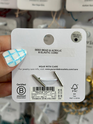 Pura Vida Seed Bead & Pearl Stretch Ring Pack