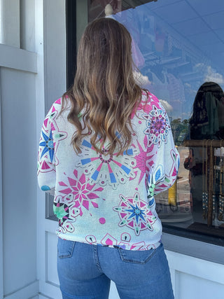 Pink Kaleidoscope Sweater