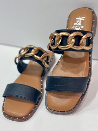 Corky's Catch Flights Not Feelings Sandals - Black