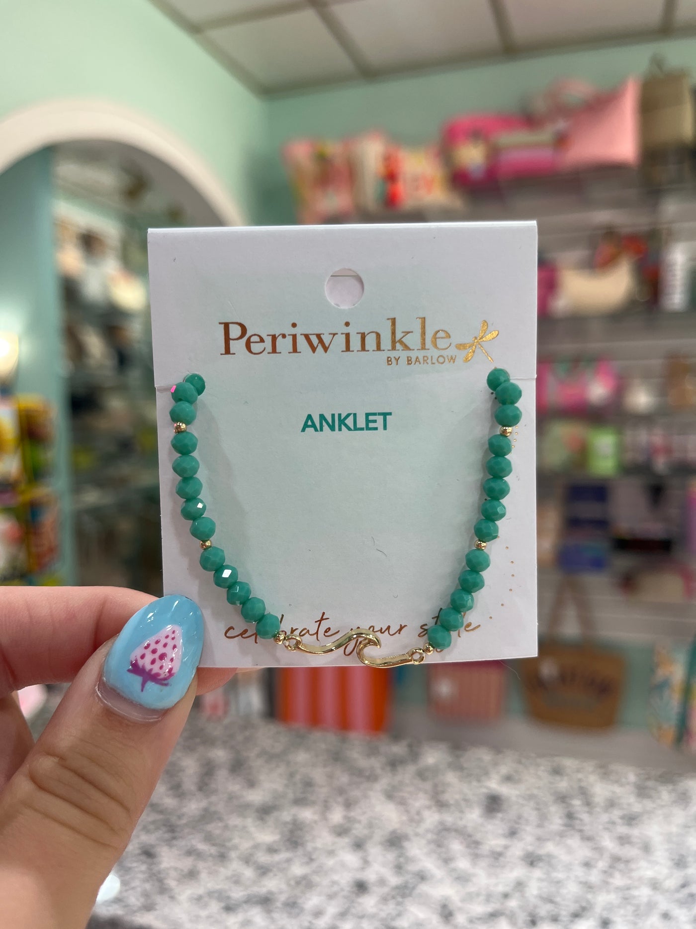 Periwinkle Wave Anklets