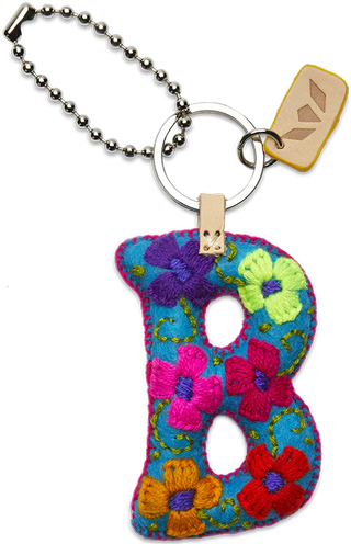 Turquoise Felt Alphabet Charms - Consuela