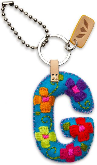 Turquoise Felt Alphabet Charms - Consuela
