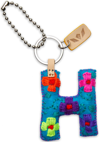 Turquoise Felt Alphabet Charms - Consuela