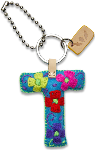 Turquoise Felt Alphabet Charms - Consuela