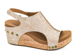 Corky's Carley Wedge Sandals Sand Distressed