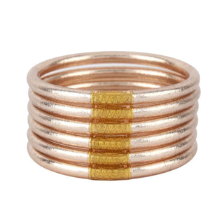 BuDha Girl Champagne All Weather Bangles - Serenity Prayer