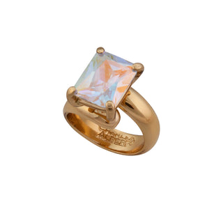 Alchemia Mercury Mist Rectangle Prong Set Adjustable Ring