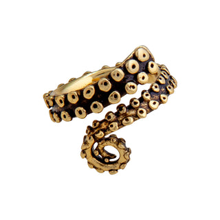 Alchemia Octopus Tentacles Oxidized Adjustable Ring