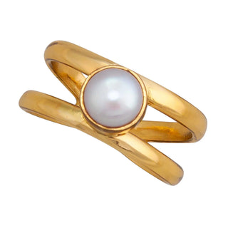 Alchemia Pearl Adjustable Cuff Ring
