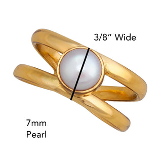 Alchemia Pearl Adjustable Cuff Ring