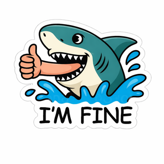 I'm Fine Shark Magnet