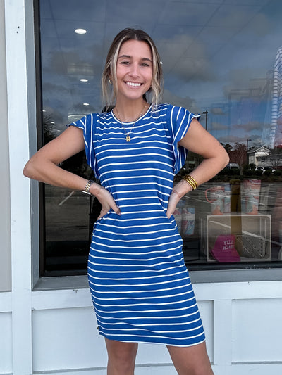 Hatley Carlie Dress - Blue Quartz Stripes