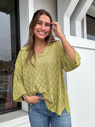 Leaf It Behind Sweater Top