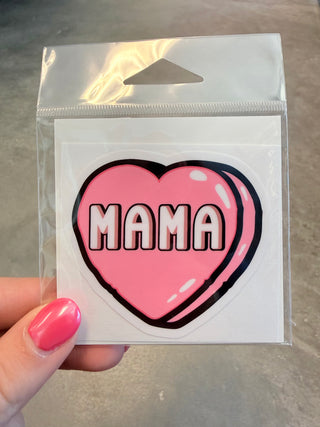 Pink Heart Mama Medium Sticker