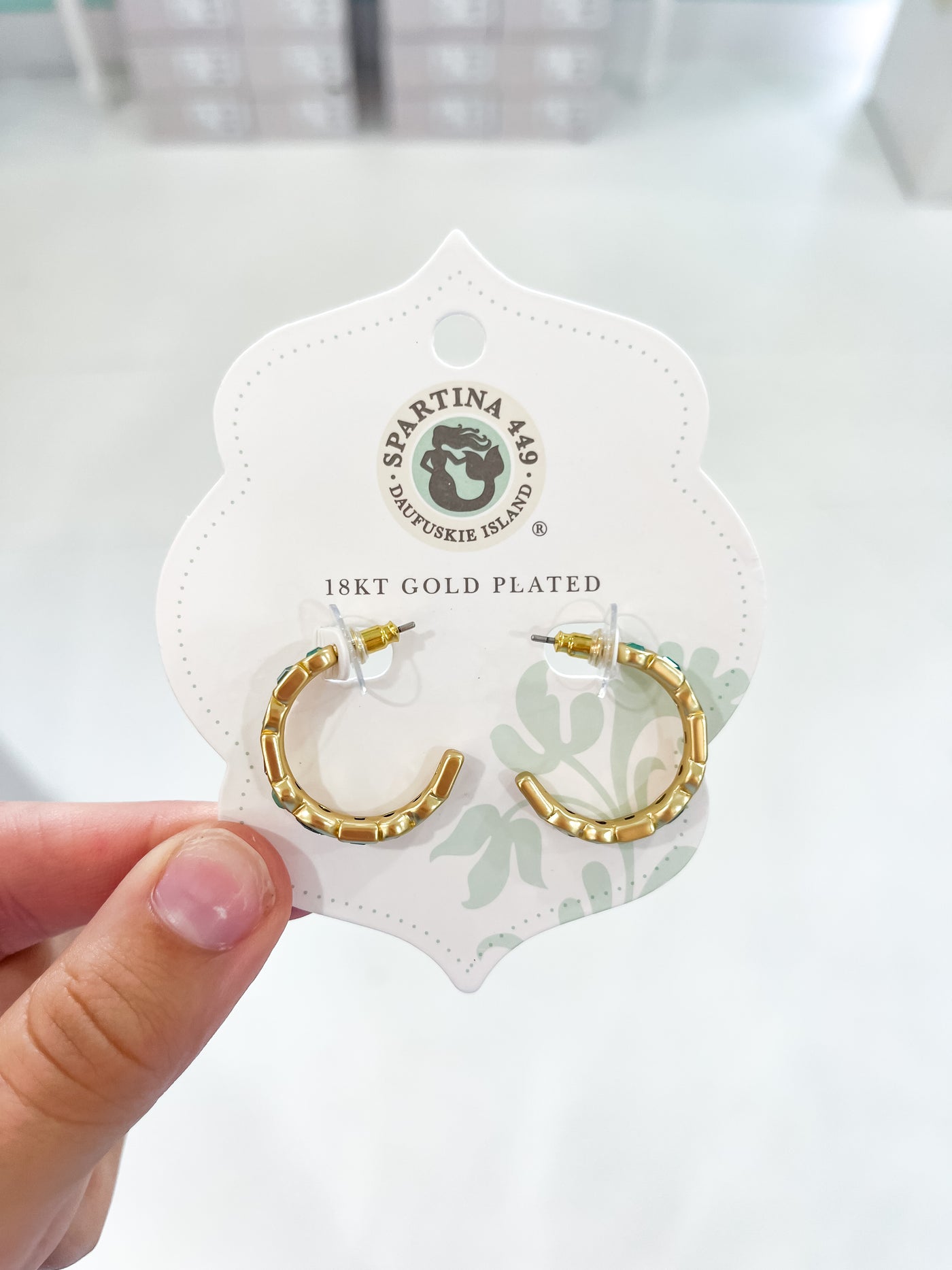 Spartina Shine Bright Hoops Seafoam