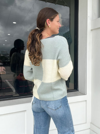 Hatley Monroe Sweater - Sage Blocks