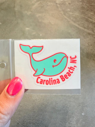 Whale Carolina Beach Cell Phone Sticker