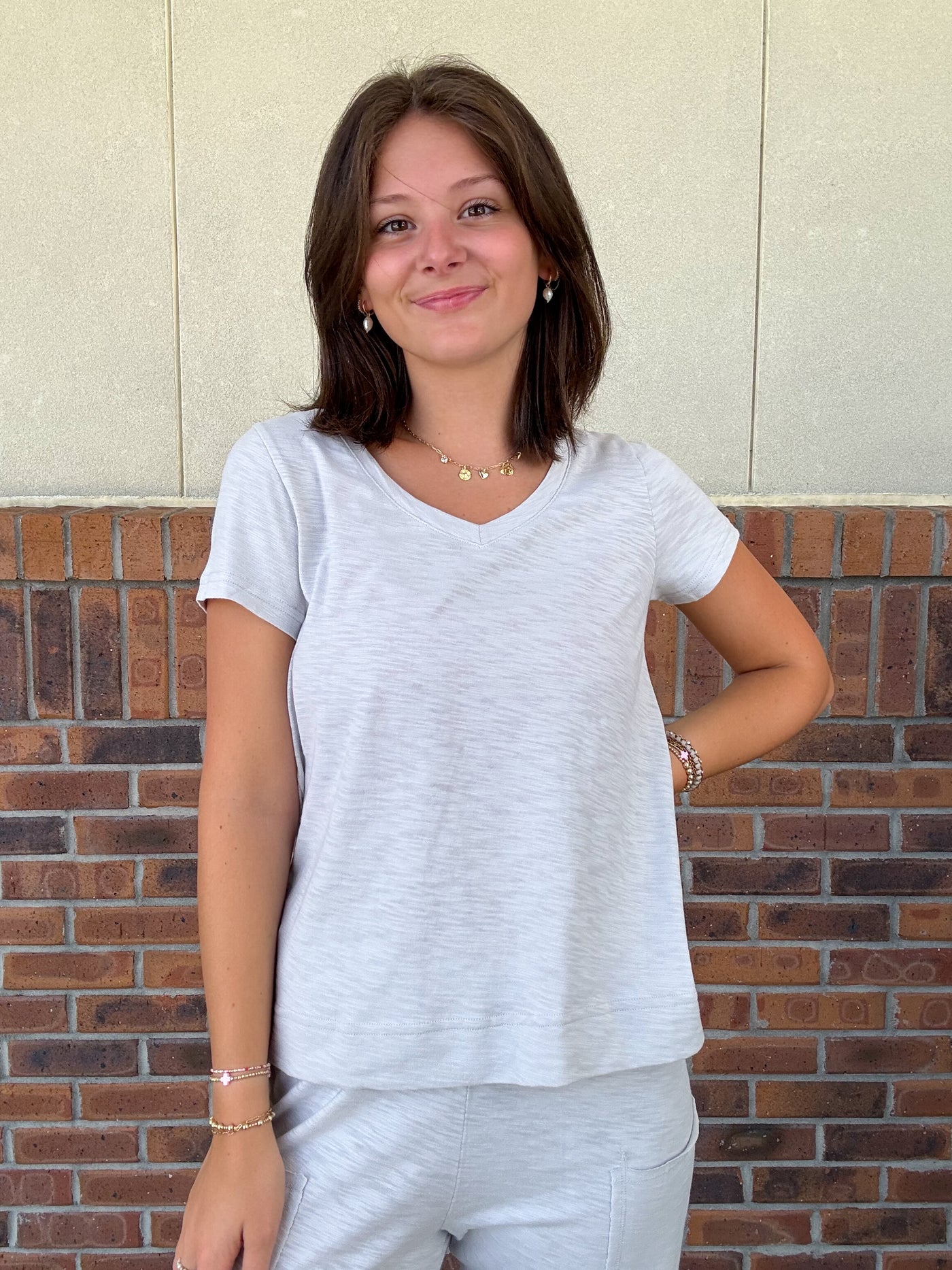 Escape by Habitat Cotton Slub V-Neck Tee