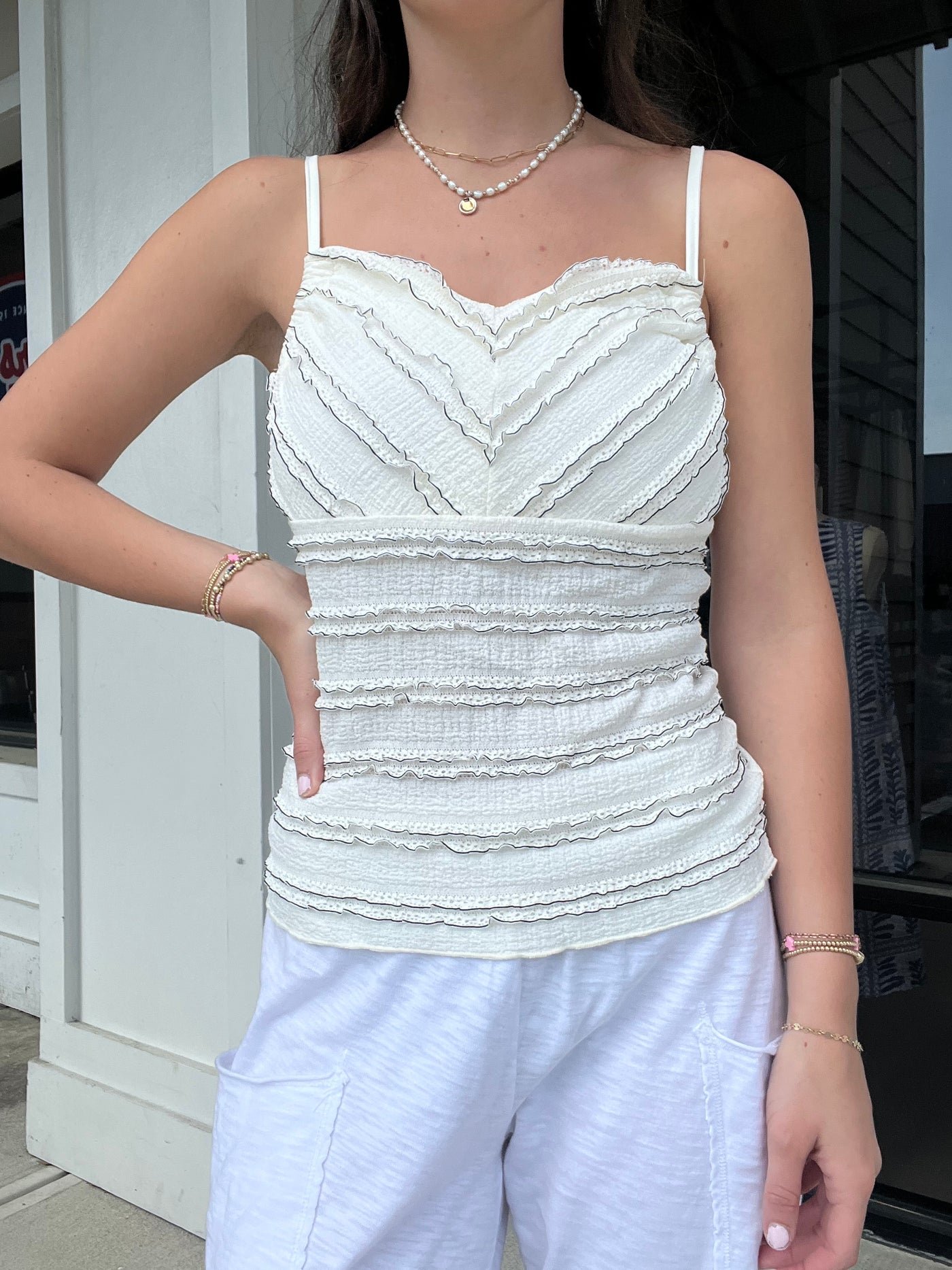 Umgee Ciara Ruffle Top