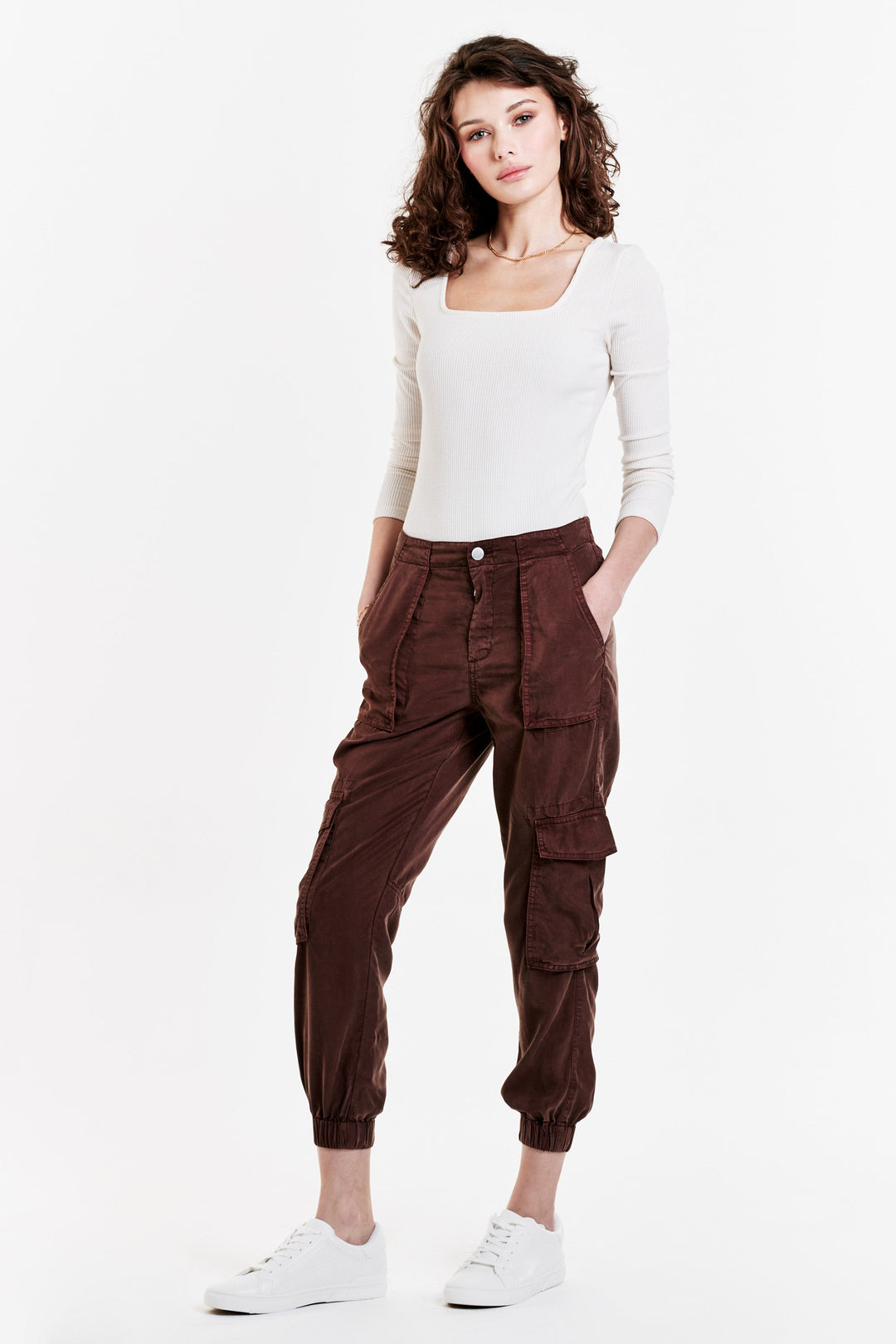 Dear John Sandy Super High Ankle Trouser Pants Chestnut