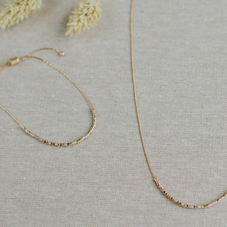 Dot & Dash Moon & Back Necklace