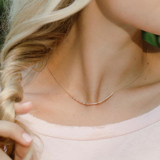 Dot & Dash Moon & Back Necklace