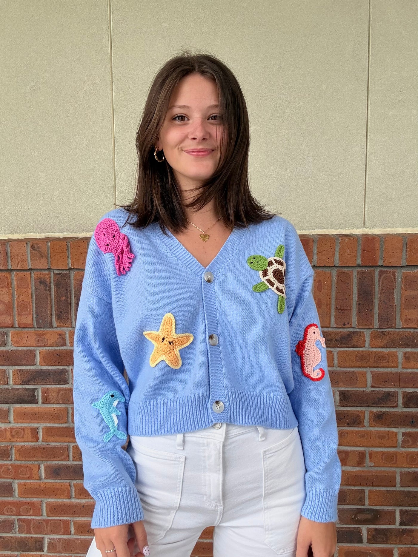 Sea Creature Button Up Cardigan