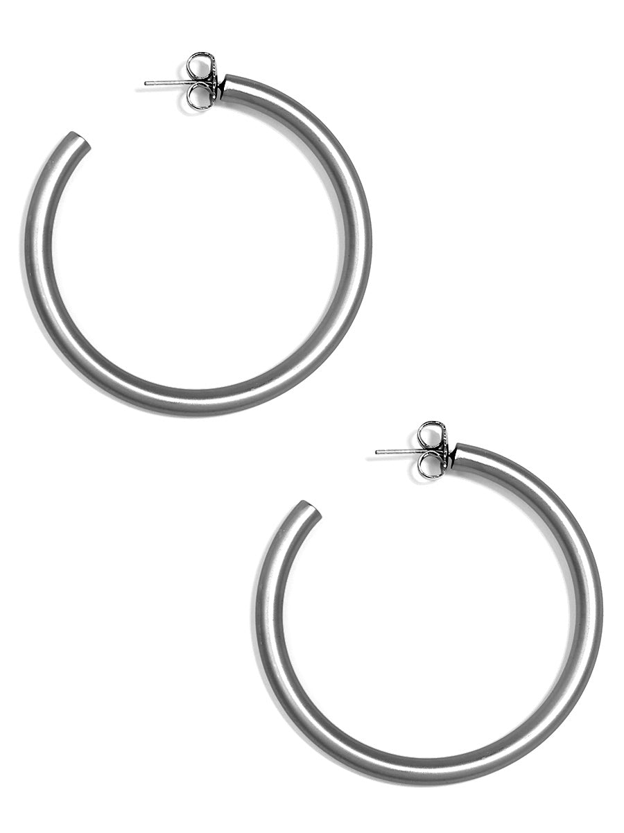 Large Matte Chunky Hoop Earring