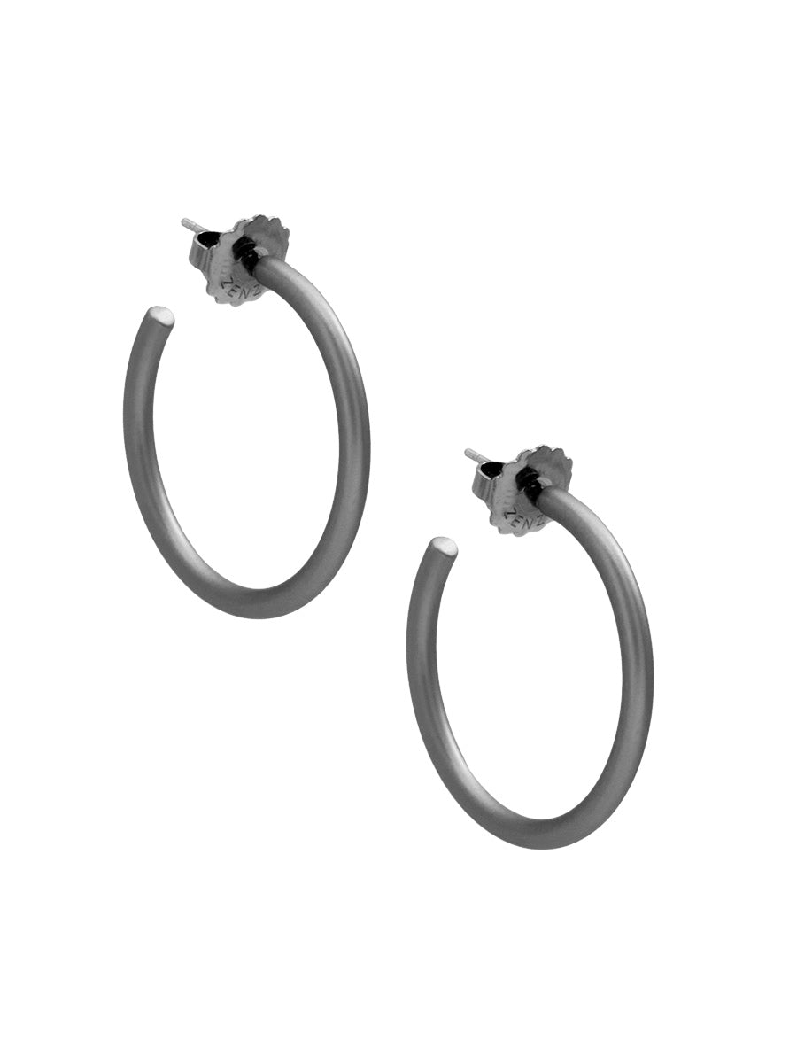 Small Matte Thin Hoop Earring