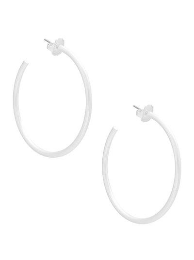 Large Matte Thin Hoop Earring