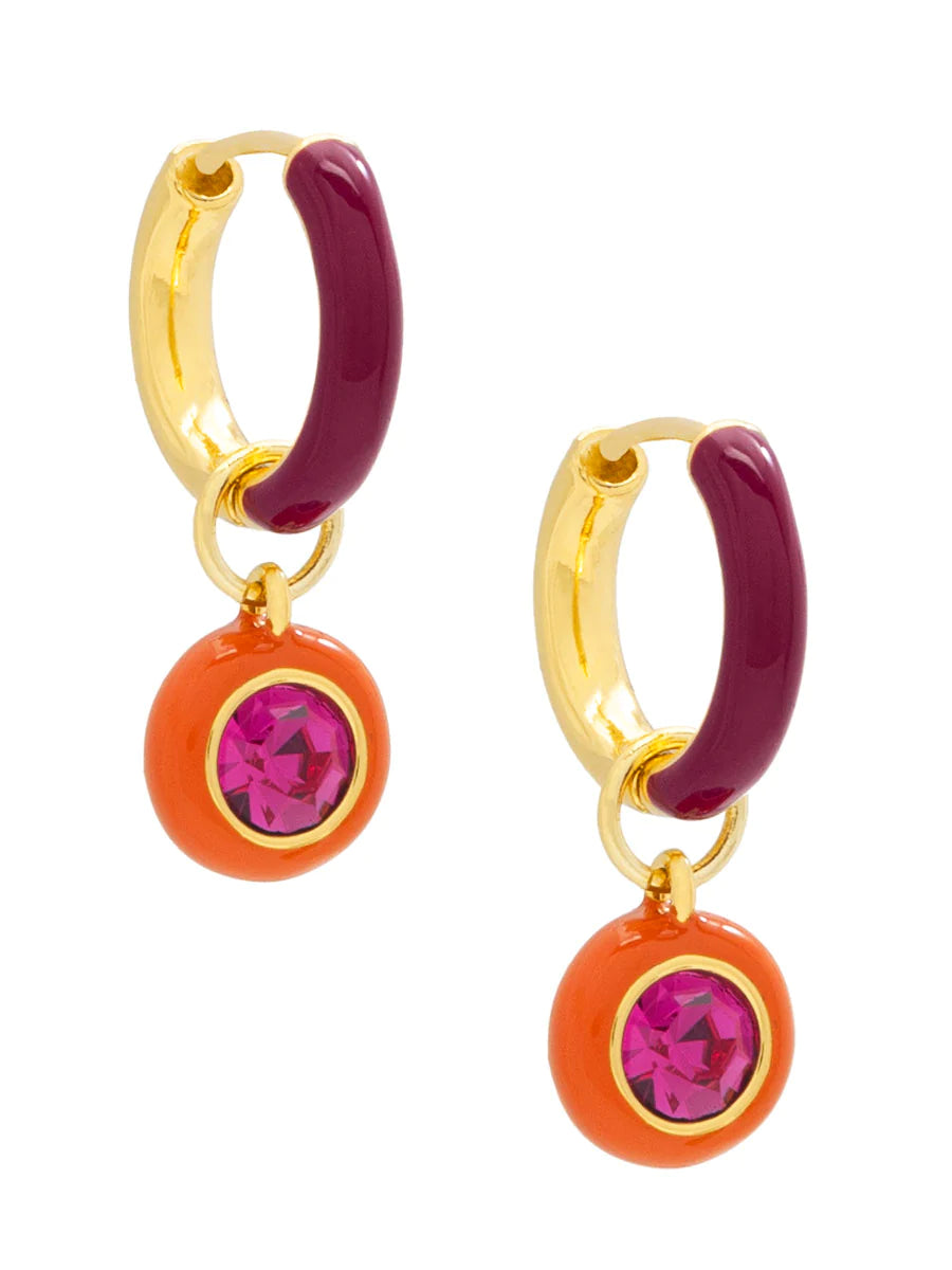 Zenzii Enamel and Crystal Drop Earring Jewelry