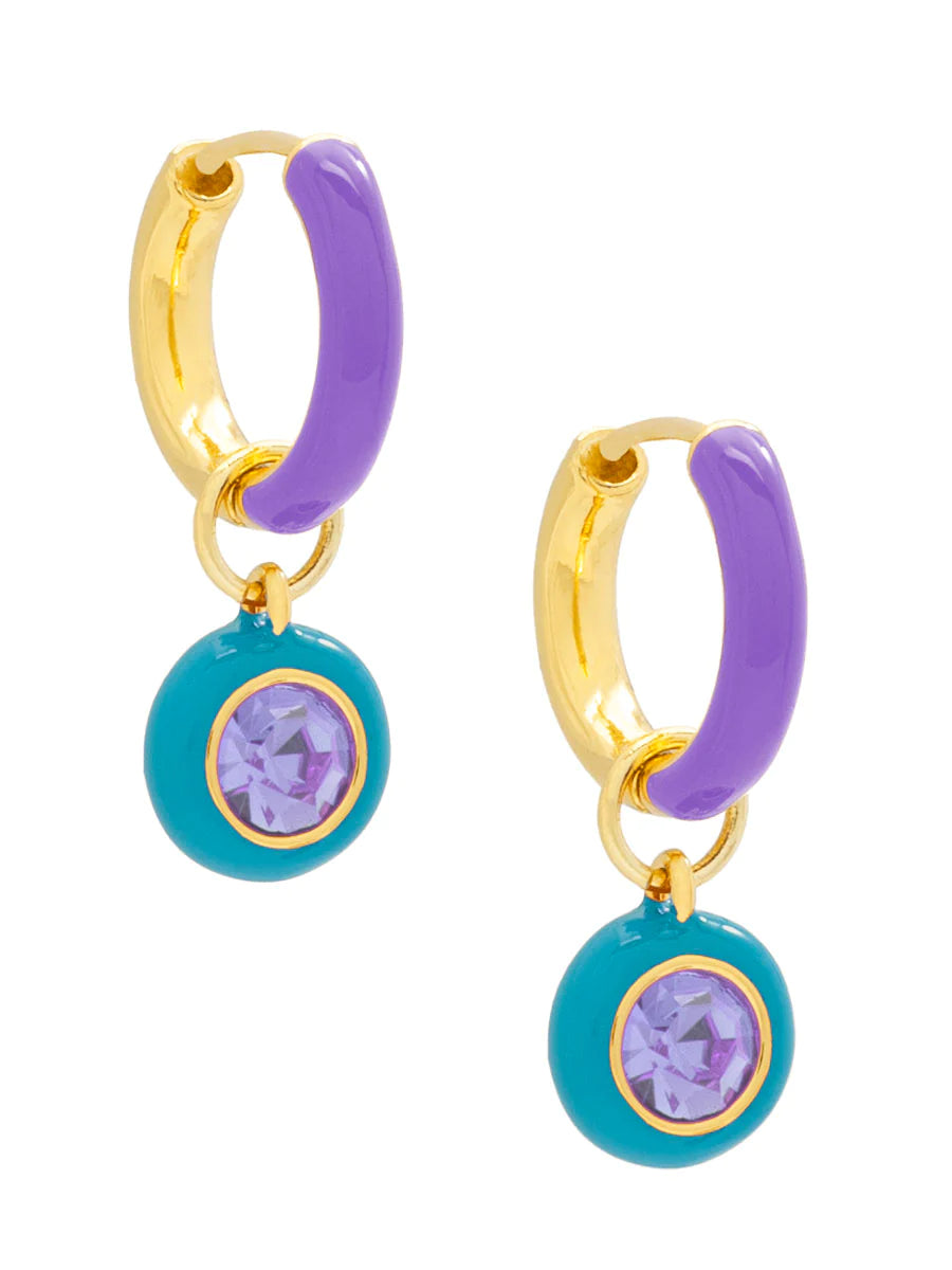 Zenzii Enamel and Crystal Drop Earring Jewelry